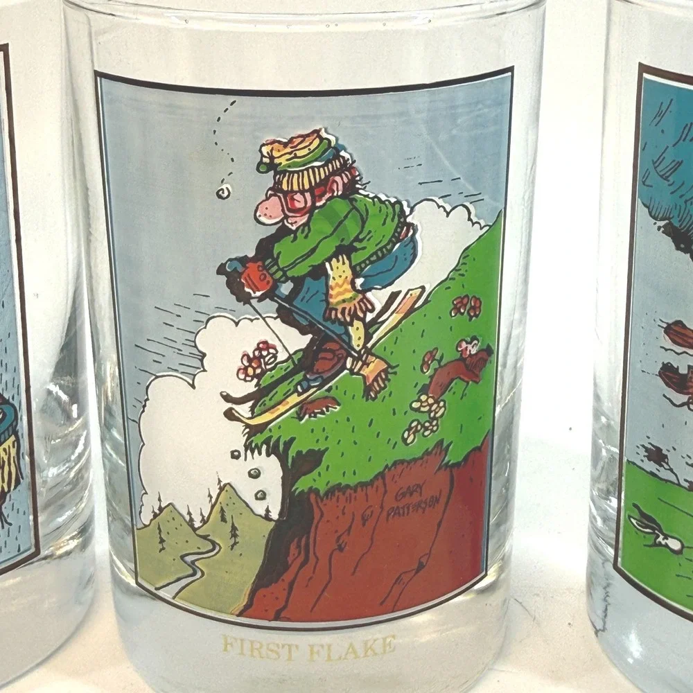 Set‎ of 3 Vintage 1982 Arby's Collector Series Gary Patterson Drinking Glasses